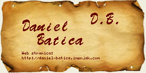 Daniel Batica vizit kartica